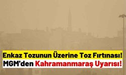 Meteoroloji'den Kahramanmaraş'a Kuvvetli Lodos Ve Toz Fırtınası Uyarısı!