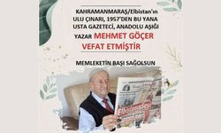 Kahramanmaraş’ın Duayen Gazetecisi Mehmet Göçer Hayatını Kaybetti!