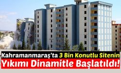 Kahramanmaraş'ta Ağır Hasarlı Doğukent Konutlarında Dinamitle Yıkım Başladı!