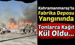 Kahramanmaraş'ta 30 Bin Ton Atık Kağıt Depo Yangınında Kül Oldu!