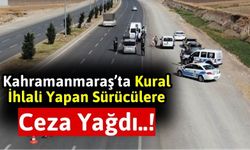 Kahramanmaraş'ta Polis Ekipleri Trafik Denetiminde! 250 Araca Ceza Yağdı!