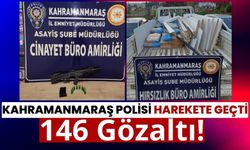 Kahramanmaraş Polisinden Suçlulara Operasyon: 146 Gözaltı ve 42 Tutuklama!