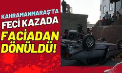 Kahramanmaraş'ta Otomobil İstinat Duvarını Yıkarak Aşağı Düştü!