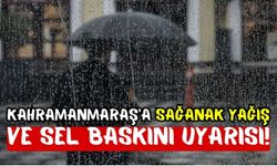 Kahramanmaraş'ta Sağanak Yağış Uyarısı: Tedbirli Olun!