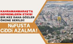Kahramanmaraş'ta Deprem Sonrası Nüfusta Büyük Düşüş!
