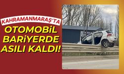 Kahramanmaraş'ta Otomobil Orta Refüjde Asılı Kaldı!