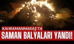 Kahramanmaraş'ta Korkutan Yangın: Saman Balyaları Küle Döndü!