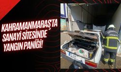 Kahramanmaraş'ta Sanayi Sitesinde Yangın Paniği: LPG'li Otomobil Alev Aldı!