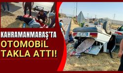 Kahramanmaraş'ta Takla Atan Otomobilde 4 Kişi Yaralandı!
