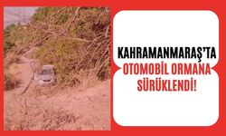 Kahramanmaraş'ta Otomobil Ormanlık Alana Sürüklenerek Kaza Yaptı!