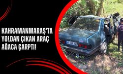 Kahramanmaraş'ta Ağaca Çarpan Otomobilde Sıkışan 3 Kişi Yaralandı!