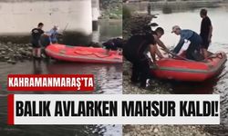 Kahramanmaraş’ta Sular Yükseldi, Balıkçı Köprü Altında Mahsur Kaldı!