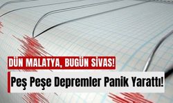 Sivas 4,7 ve 4,1 Büyüklüğündeki Peş Peşe Gelen Depremlerle Sarsıldı!