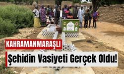 Kahramanmaraşlı Pençe-Kilit Şehidinin Anısına Afrika'da Su Kuyusu Bağışı!