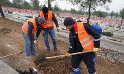 Kahramanmaraş Kapıçam Mezarlığında Çevre Düzenleme Çalışmaları