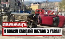 Kahramanmaraş'ta Zincirleme Kaza: Araçlar Yan Yattı!