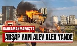 Kahramanmaraş'ta Kullanılmayan Ahşap Yapı Yangında Kül Oldu!