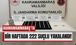 Kahramanmaraş Jandarması Suçla Mücadelede Rekor Kırdı: 222 Gözaltı!