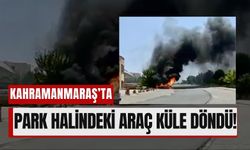 KSÜ Önünde Otomobil Yandı: Hurda Yığınına Döndü!