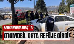 Kahramanmaraş’ta Orta Refüje Çarpan Araçta 4 Kişi Yaralandı!
