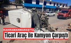 Kahramanmaraş’ta Kamyonla Çarpışan Araç Devrildi!