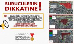 Kahramanmaraş'ta Yol Çalışması: 22 Ekim’e Kadar Kapatıldı