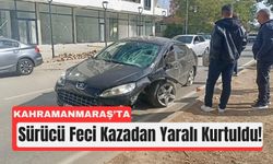 Kahramanmaraş Afşin’de Korkutan Kaza: Araç Refüje Çıktı