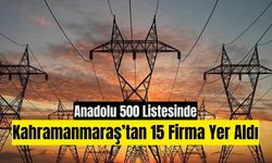 Anadolu 500 Listesinde Kahramanmaraş’tan 15 Firma Yer Aldı