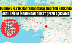 Kahramanmaraş’taki 4.2’lik Deprem Sonrası Dikkat Çeken İddia: Manyetik Sinyal 35 Dakika Önceden Geldi