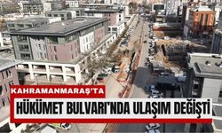 Kahramanmaraş'ta Hükümet Bulvarı İniş Yönü Trafiğe Kapatıldı!