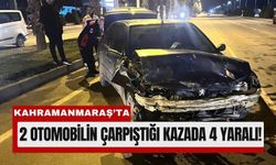 Kahramanmaraş’ta Araçlar Hurdaya Döndü: 4 Yaralı