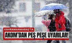 Kahramanmaraş İçin Şiddetli Yağış ve Kar Alarmı!