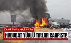 Kahramanmaraş Yolunda 3 Tır Çarpıştı! Araçlar Alev Alev Yandı