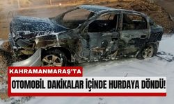 Kahramanmaraş’ta Yolda İlerleyen Araç Alev Topuna Döndü