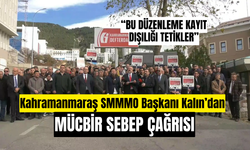Kahramanmaraş SMMMO Başkanı Kalın’dan 586 Sayılı Tebliğ ve Mücbir Sebep Uyarısı