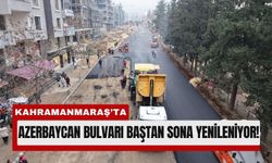 Kahramanmaraş Azerbaycan Bulvarı’nda Kapsamlı Yol Yenileme