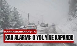 Kar Yağışı Kahramanmaraş–Kayseri Yolunu Kapattı