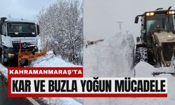 Kahramanmaraş’ta Kış Mesaisi: Buzlanmaya Karşı Tuzlama Sürüyor