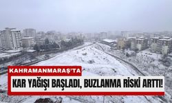 Lapa Lapa Kar Yağışı Başladı, Kahramanmaraş Beyaza Büründü!