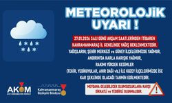 Kahramanmaraş’ta Yarın Yağmur ve Kar Bekleniyor!