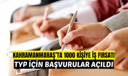 Kahramanmaraş’ta 1000 Kişiye İş Fırsatı: TYP İçin Başvurular Açıldı