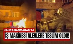 Kahramanmaraş’ta Park Halindeki İş Makinesi Yandı!