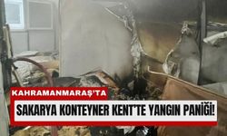 Kahramanmaraş'ta Konteyner Alevlere Teslim Oldu
