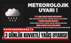 Kahramanmaraş’ta 11–13 Şubat Arası Kuvvetli Yağış Uyarısı!