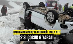 Kahramanmaraş’ta kontrolden çıkan araç takla attı: 2’si çocuk 6 yaralı