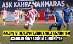 Akedaş İstiklalspor Evinde Farklı Kazandı: 3-0