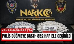 Kahramanmaraş’ta Narkotik Darbesi: 852 Hap Ele Geçirildi