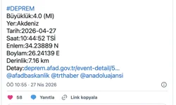 Akdeniz’de Deprem Alarmı: Girit Açıklarında 4.8’lik Sarsıntı