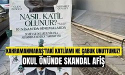 Türkiye Kahramanmaraş'taki okul katliamına ağlarken okul önünde Skandal Afiş