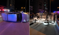 Kahramanmaraş’ta Bariyerlere Çarpan Pikap Yan Yattı: 2 Yaralı
